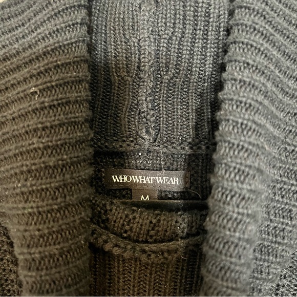 Who What Wear Black Sweater Dress Medium Fringe Long Sleeve Whimsygoth festival - Picture 8 of 9